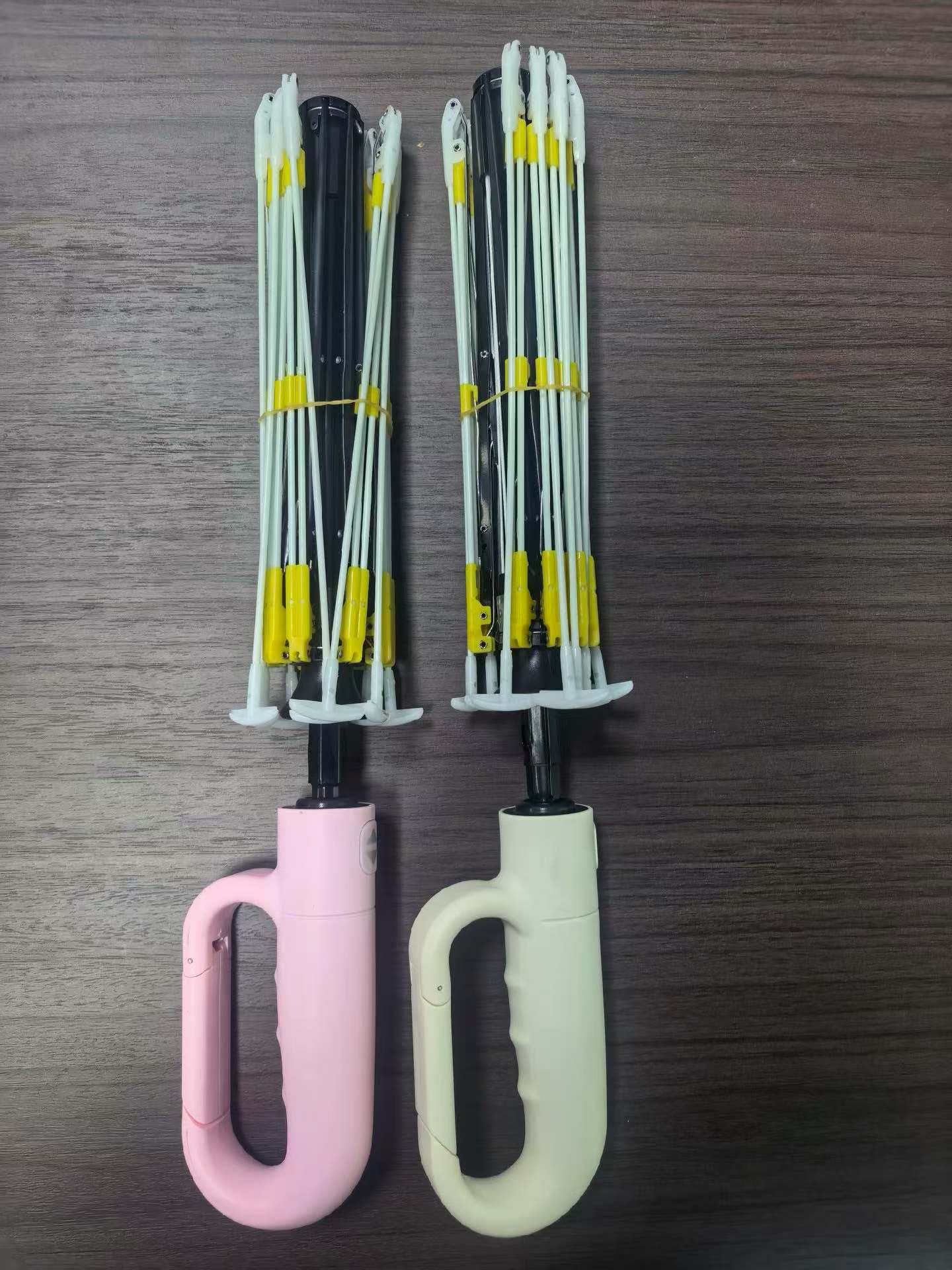自动开收雨伞架环扣与骨架结构实拍